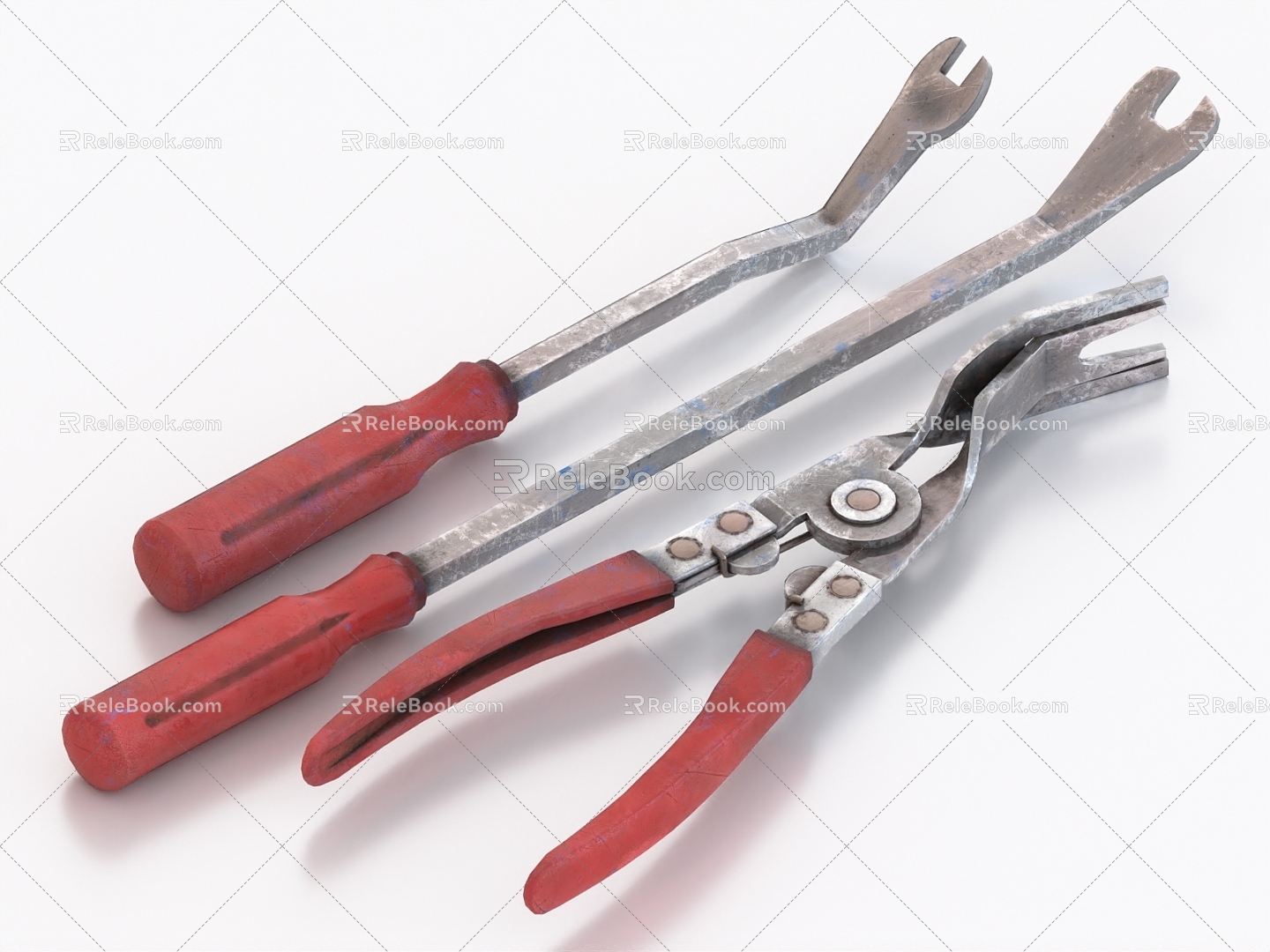 Hardware tool wrench pliers 3d model