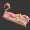 Pink Flamingo Shaped Pedal Boat With THE PINK TROUBLE Design And Seats