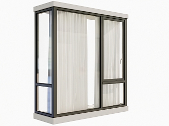 Modern Bay Window Aluminum Alloy Bay Window 3d model