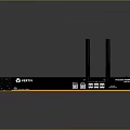 Tenda Wireless Router With Black Design Dual Antennas Orange Stripe And Network Ports