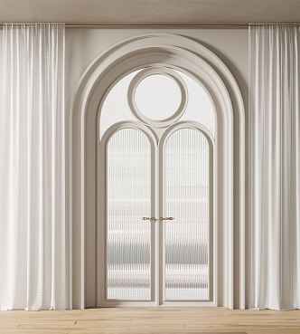 French double door 3d model