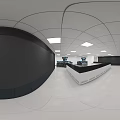 Modern Monitoring Room With Multiple Monitor Screens Workstations And Ceiling Lights