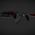 rifle assault rifle AK74 combat rifle semi-automatic rifle 3d model