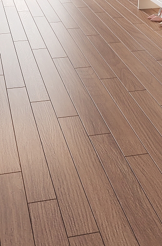 Warm-tone wooden floor 3d model