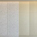 Modern Background Wall Design With Speckled Texture And Vertical Stripes In Neutral Tones