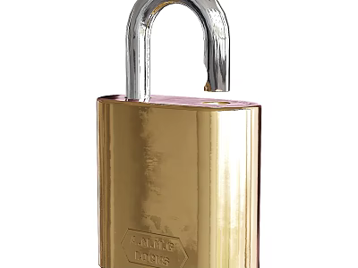 Durable Brass Padlock An Essential Hardware Tool For Secure Locking Applications 3d model