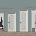 Modern Interior Swing Doors With 2100x900mm 2400x900mm Sizes And Glass Panels