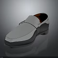 Stylish Silver Mirrored Loafer Shoes With Red Interior And Shiny Finish