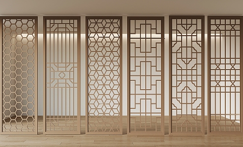 Silent wind screen partition 3d model