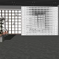 Modern Exhibition Space Interior Design With Glass Display Cases Wall Art And Lighting