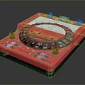 Red Analog Multimeter With Dial Display And Knob Controls For Electronic Testing