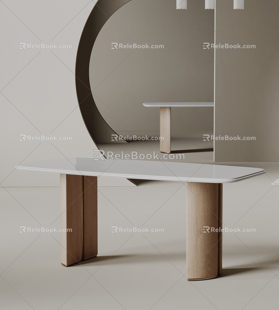 lemaire modern dining table 3d model