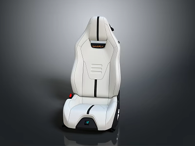 Modern White Racing Style Furniture Seat With Sleek Black Accents And Sporty Design Features 3d model