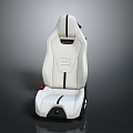 Modern White Racing Style Furniture Seat With Sleek Black Accents And Sporty Design Features