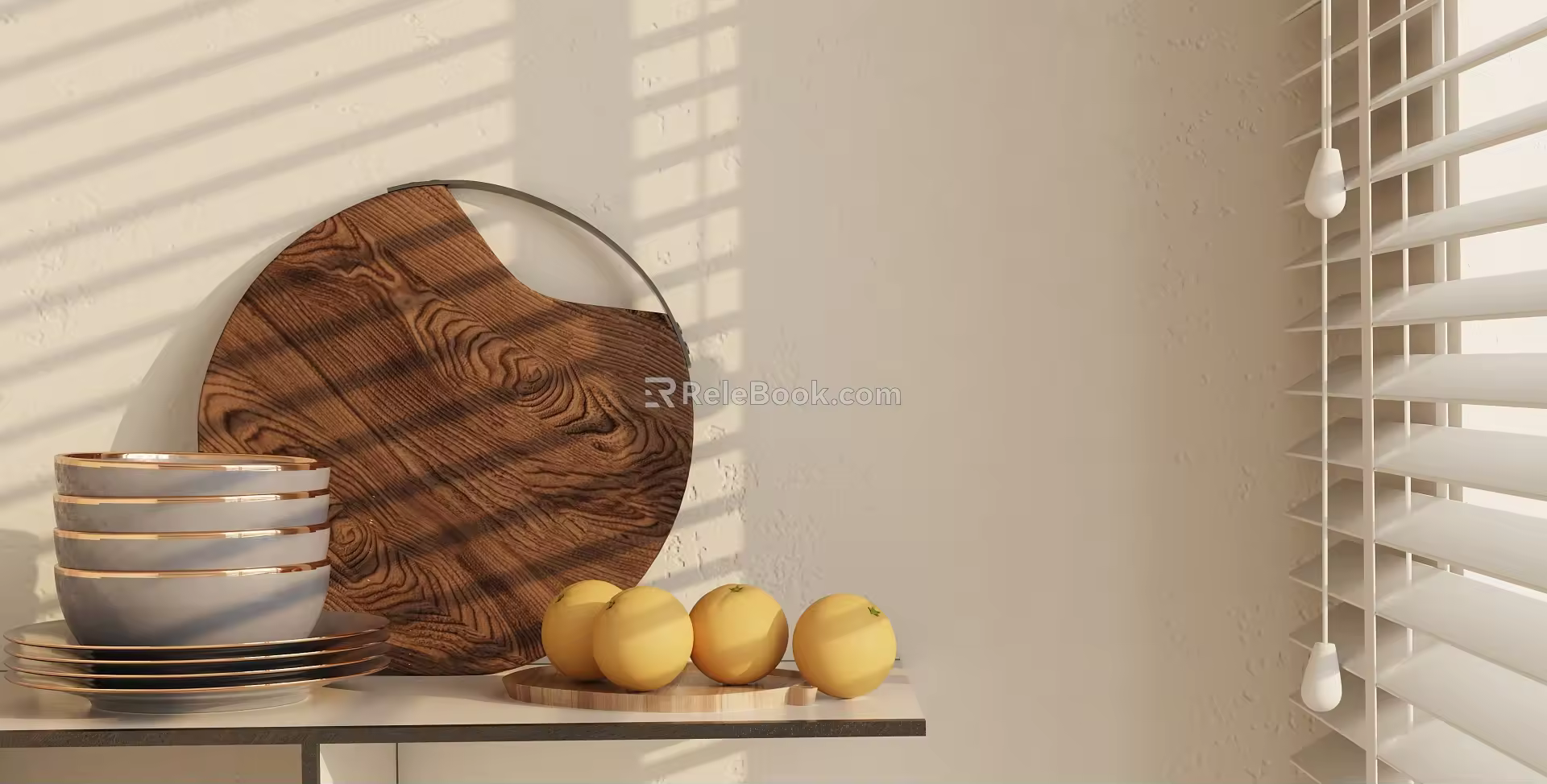 Modern Tableware Ornaments Combination 3d model