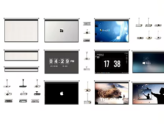 Modern Projector Curtain 3d model