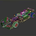 Green And Black Formula 1 Car With Aerodynamic Design And Cognizant Logo