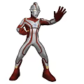 Game And Movie Character In Silver Red Suit With Helmet And Outstretched Hand