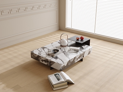 Modern marble coffee table model