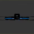 Professional Quadcopter Drone With Blue LED Lights And Black Frame Design