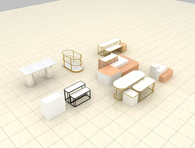 Modern Display Stand 3d model