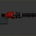 Browning Machine Gun Browning Gatling White Machine Gun Machine Gun Bullet Military 3d model