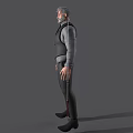 Cartoon Man Gentleman Game Character Game Character Swordsman Alien Character Anime Character Middle-aged Man Suit 3d model