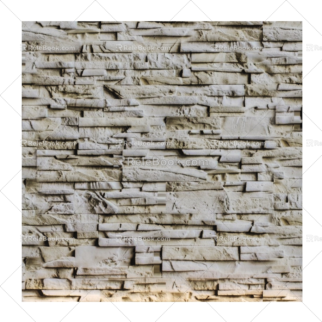 Modern wall culture stone wall 3d model