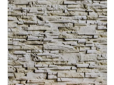 Natural Stone Wall Surface With Rustic Textured Design And Stacked Decorative Stones 3d model
