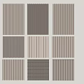 Modern Interior Wall Panel Design With Vertical Slats And Geometric Patterns
