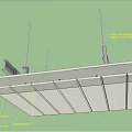 Ceiling Suspension System Installation With Keel Framework And Supporting Components
