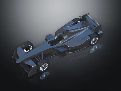 Sleek Black Racing Car With Aerodynamic Body And Shiny Wheels Design 3d model