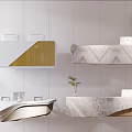 Modern Reception Desk Simple Front Desk Bar 3d model