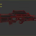 Sleek Black Modern Tactical Weapon With Futuristic Design And Structural Details