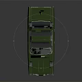 Green Vintage Sedan Car With Classic Front Grille And Headlights Design