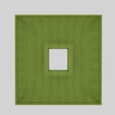 Modern Green Textured Ceiling Design With Central White Square Insert 3d model