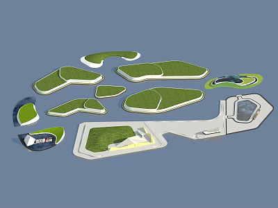 Modern tree pool planting pool 3d model