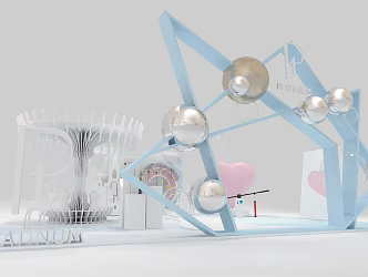Modern Road Show Wedding Ceremony Exhibition 3d model