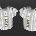 Elegant White Wall Decor With Gold Accents Symmetric Pleated And Lace Up Design