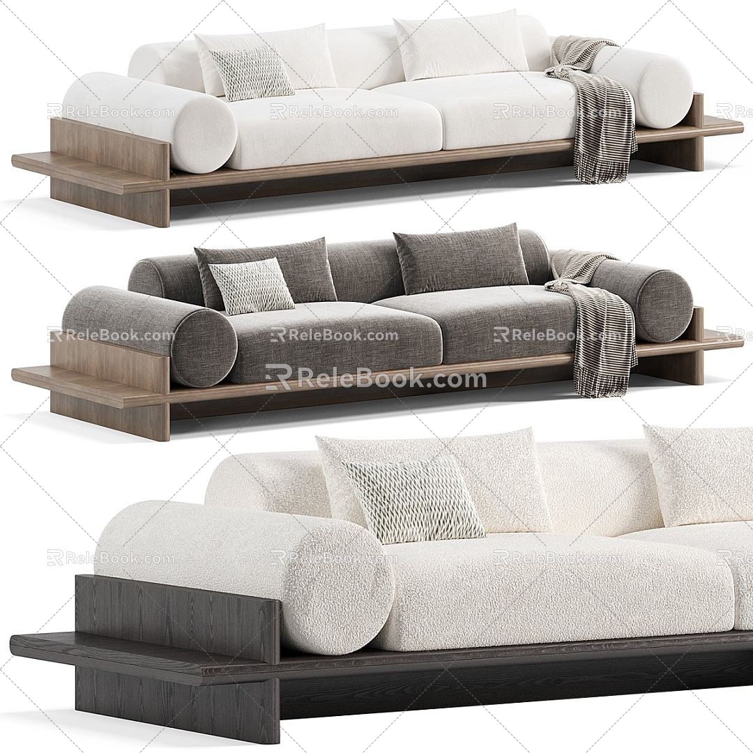 Modern Multiplayer Sofa Sofa Casual Sofa 3d model