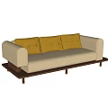 Light Luxury Multiplayer Sofa 3d model