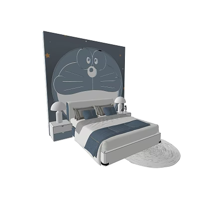 Modern Children's Bed Doraemon Bed Combination 3d model