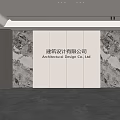 Modern Front Desk Background Wall Simple Background Wall Front Desk Reception Area Background Wall Company Front Desk Background Wall 3d model