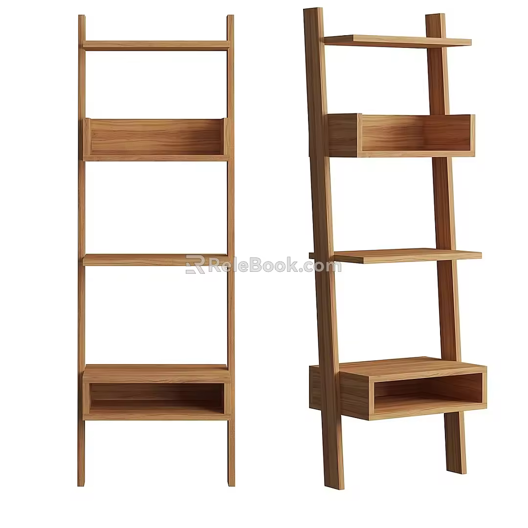 Nordic Simple Bookcase Bookshelf Simple Bookcase 3d model