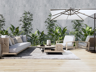 New Chinese Style Outdoor Sofa model