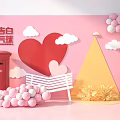 Modern Meichen Balloon Theme Meichen Window 3d model