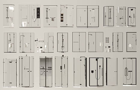 Modern shower room 3d model