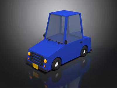 Children Blue Toy Car For Kids Playtime Fun Activity Vehicle 3d model