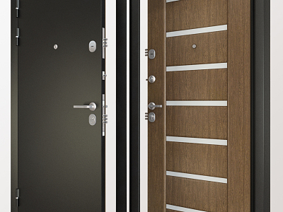 Modern swing door metal security door model