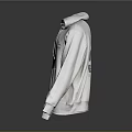 Casual Gray Hooded Long Sleeve Sweatshirt With Front Logo Designs